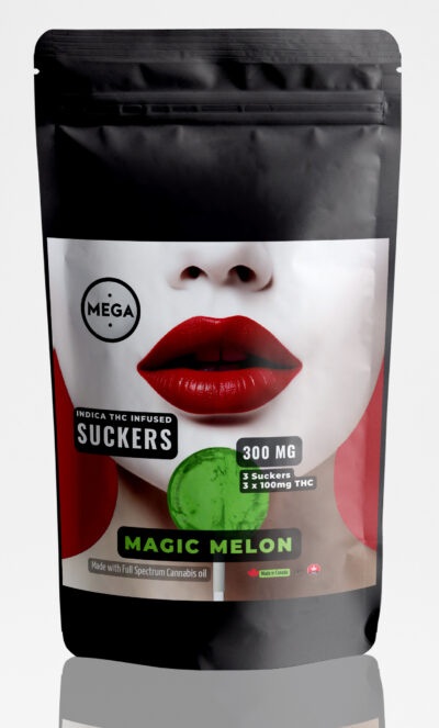 Melon THC Suckers Lollipops 1oomg THC