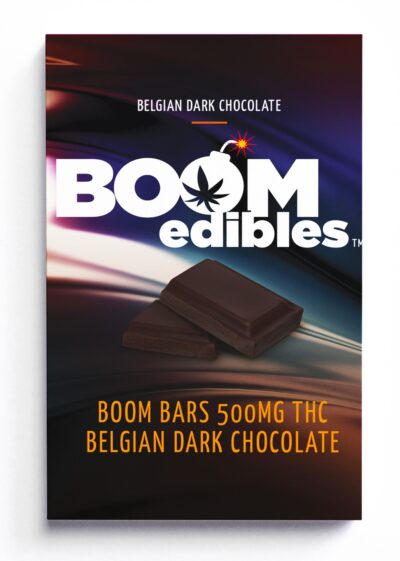 Boom Edibles | Belgian Dark Chocolate Cannabis Bar | 500mg buzzedibles