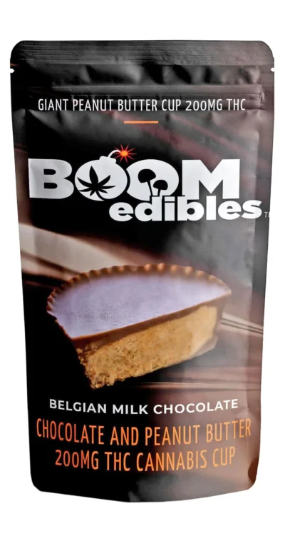 Boom Edibles | Chocolate Peanut Butter Cups | 200mg THC/20mg CBD