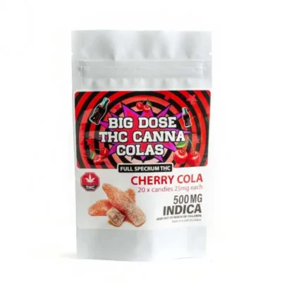 Big Dose Edibles | Cherry Cola Bottles 25mg | INDICA | 500mg THC