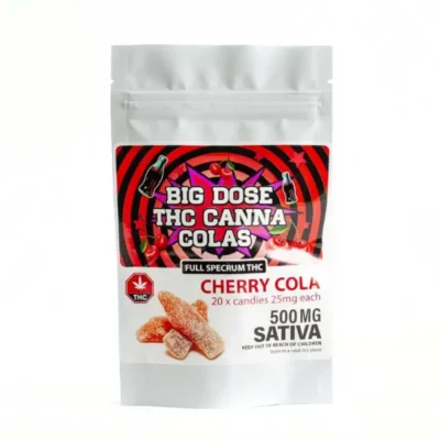 Big Dose Edibles | Cherry Cola Bottles 25mg | SATIVA | 500mg