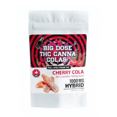 Big Dose Edibles | Cherry Cola Bottles 50mg | HYBRID | 1000mg THC