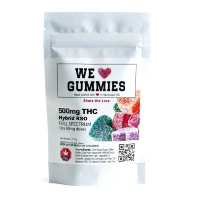 We Heart Gummies | Mixed Flavours RSO Hearts 50mg | 500mg THC