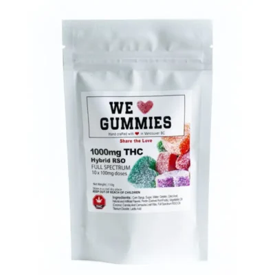 We Heart Gummies | Mixed Flavours RSO Hearts 100mg | 1000mg THC