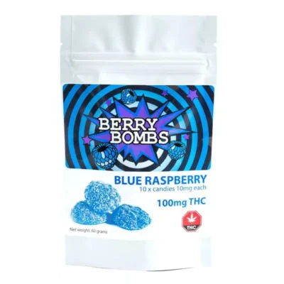 Berry Bombs | Blue Raspberry 10mg | 100mg-1000mg THC