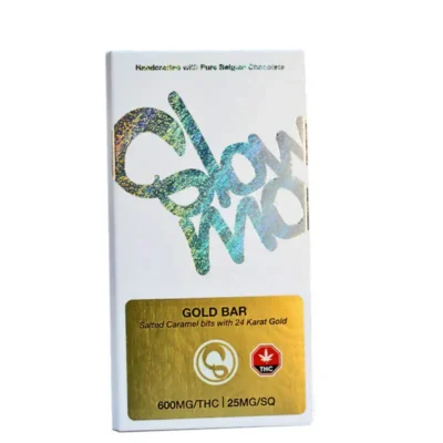 Slow Mo | Gold Bar with Salted Caramel bits and 24 Karat Gold | 600mg THC