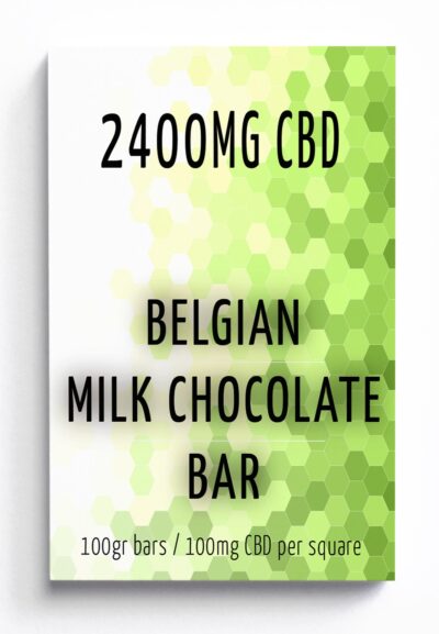 Belgian Milk Chocolate CBD Chocolate Bar 2400mg buzzedibles