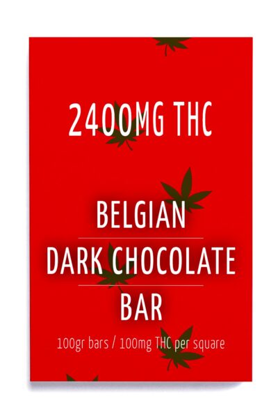 Belgian Dark Chocolate Cannabis Chocolate Bar 2400mg THC buzzedibles