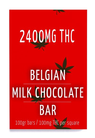 Belgian Milk Chocolate Cannabis Chocolate Bar 2400mg THC buzzedibles