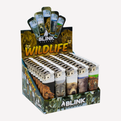 Blink Wildlife Electronic Lighter Display of 50 buzzedibles