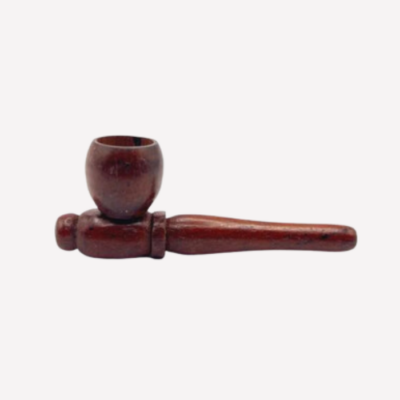 3″ Dome Stem Wooden Hand Pipe buzzedibles