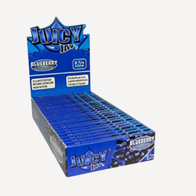 Juicy Jay’s King Size Slim Flavoured Papers 24Ct (Blueberry) buzzedibles