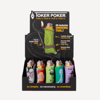 Toker Poker Rick and Morty RM Multi-Tool Lighter Sleeve Each MIXED DESIGNS buzzedibles