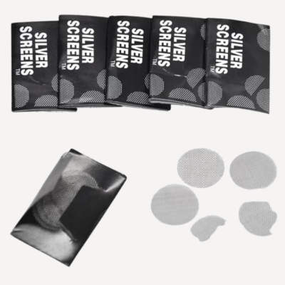 20mm Silver Screens Filters (5 Screens per Pack) buzzedibles