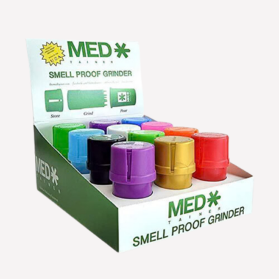 Medtainer Smell Proof Grinder Jar 12PC/BOX buzzedibles
