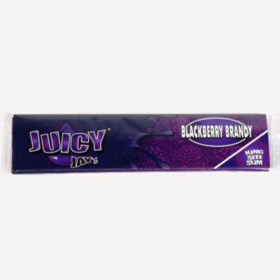 Juicy Jay King Size Slim Flavoured Papers (Blackberry Brandy) 32 in Pack buzzedibles