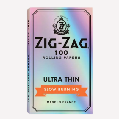 Zig Zag Ultra Thin Slow Burning Rolling Papers – (100 IN PACK) buzzedibles