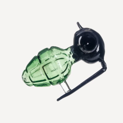 Glass Hand Pipe Cool Grenade 5″ buzzedibles