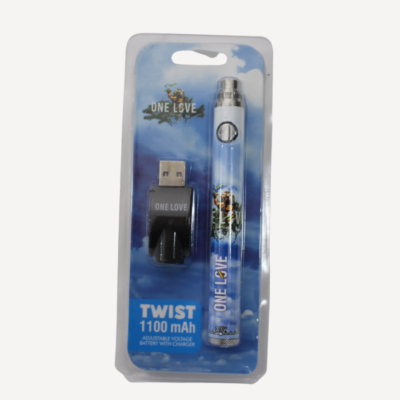 510 One Love Twist 1100 MAH Battery Blue buzzedibles