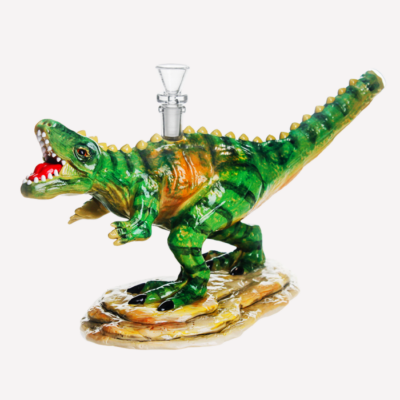 Dinosaur Hand Painting Standing Pipe 6″ buzzedibles