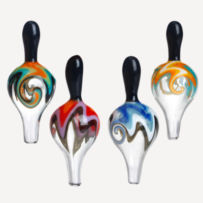 Multi Colour Swirl Quartz Banger Cap 2.5″ buzzedibles